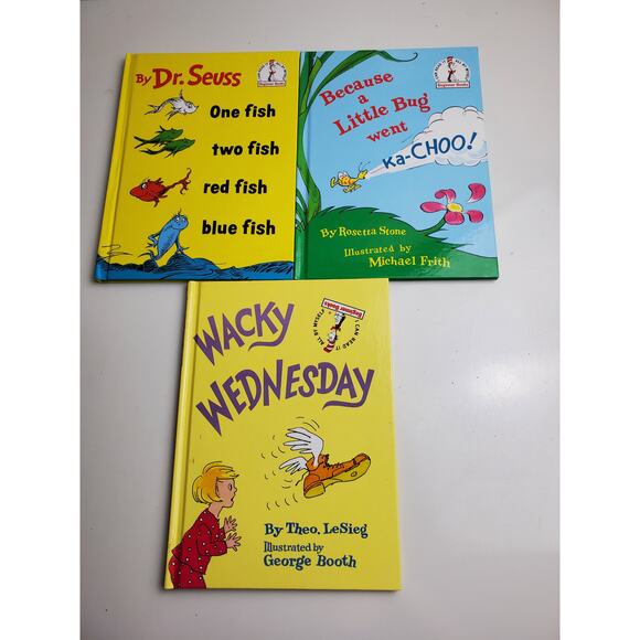 Dr. Seuss Beginner Reading (Easy-Handheld) Lot of 3 Hardcover Children's Books - Picture 1 of 10